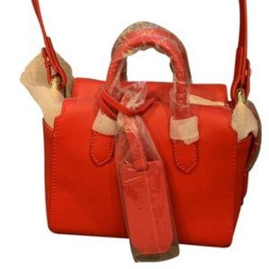 New JCREW Red Leather Cross Body Bag